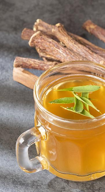 ​  Licorice root tea for allergy relief