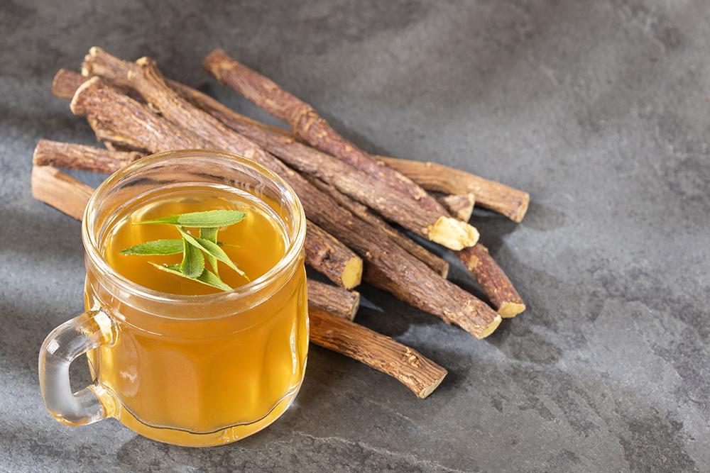 ​  Licorice root tea for allergy relief