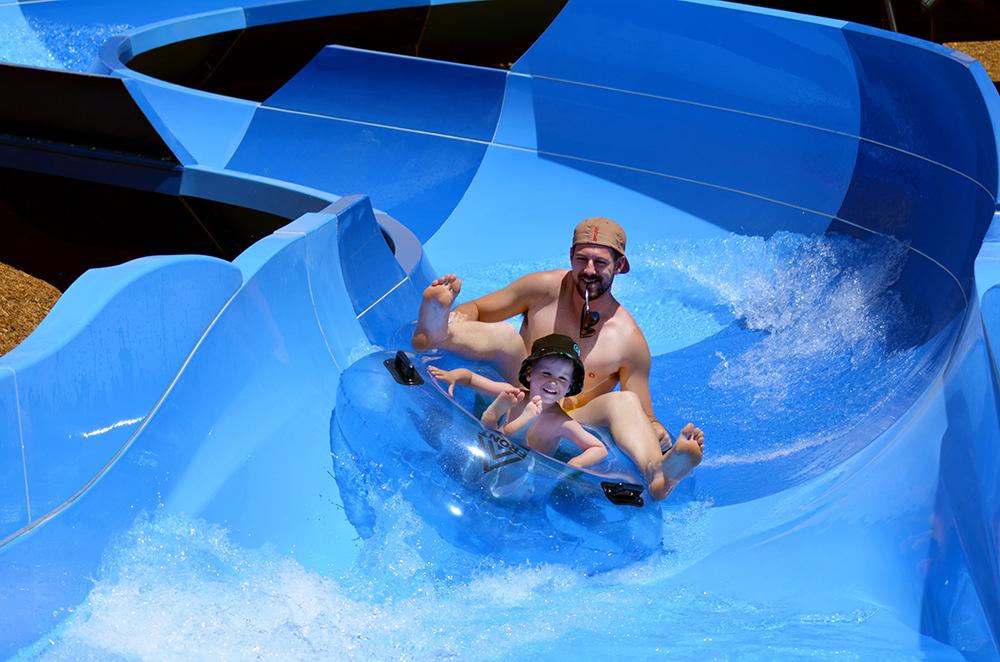 A day at the waterslide can burn off calories