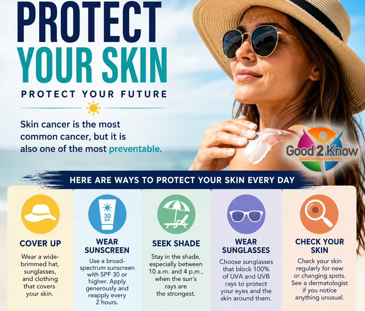 Get outside, move your body and protect your skin
