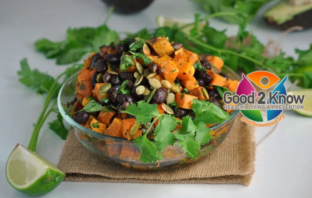 Perfect fall dinner: Roasted Sweet Potato Black Bean Salad