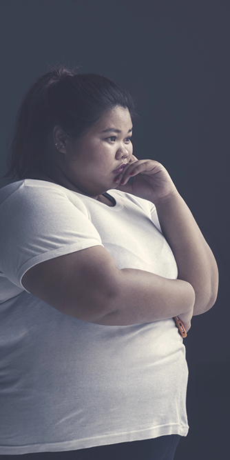 People who are overweight may struggle with self-esteem issues
