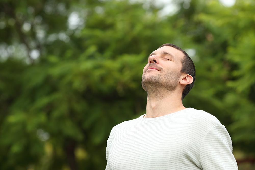 Practice deep breathing for stress