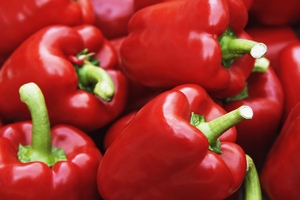 Dare afspejle gør dig irriteret Red Bell Peppers high in Vitamin C