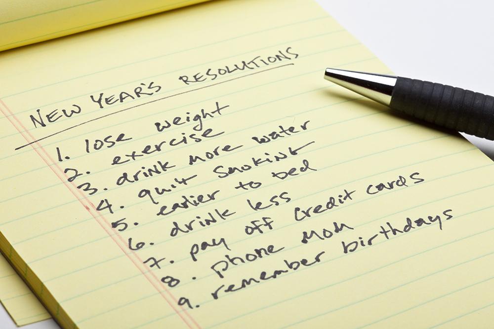 Write down those resolutions